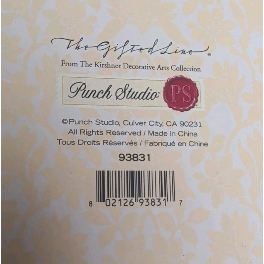 Punch Studio Owl Decorative Gift Box Medium Silvery Foil Accents Kirshner Arts